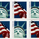 Lady Liberty and the US Flag—Forever stamps issued together in 2011.